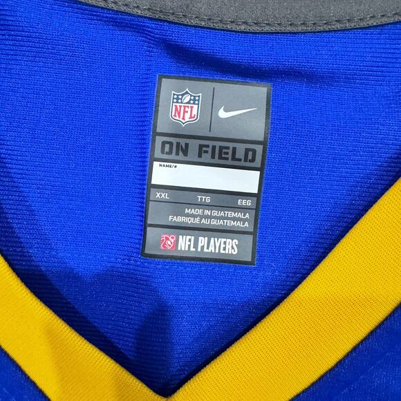 Nike LA Rams Todd Gurley II #30 Jersey Men’s 2XL Blue/Gold NFL On Field Stitched - Picture 7 of 9